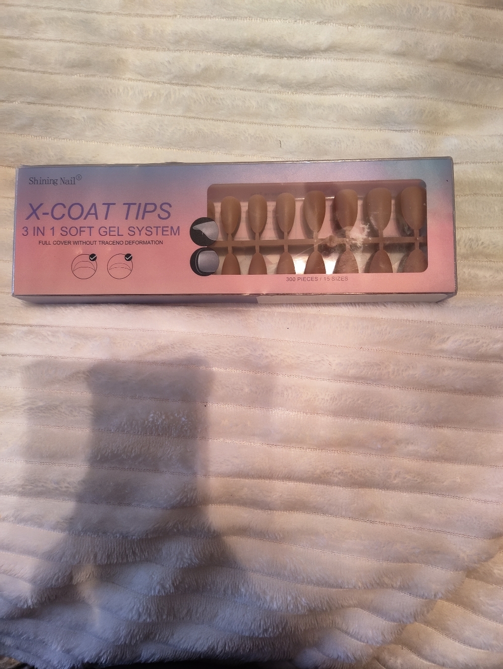 300PC X-Coat Press On Nails Full Cover Tips Pre-Shaped Salon Quality Set Kit Pro